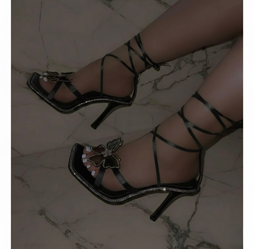 Melissa Butterfly Laceup Heel