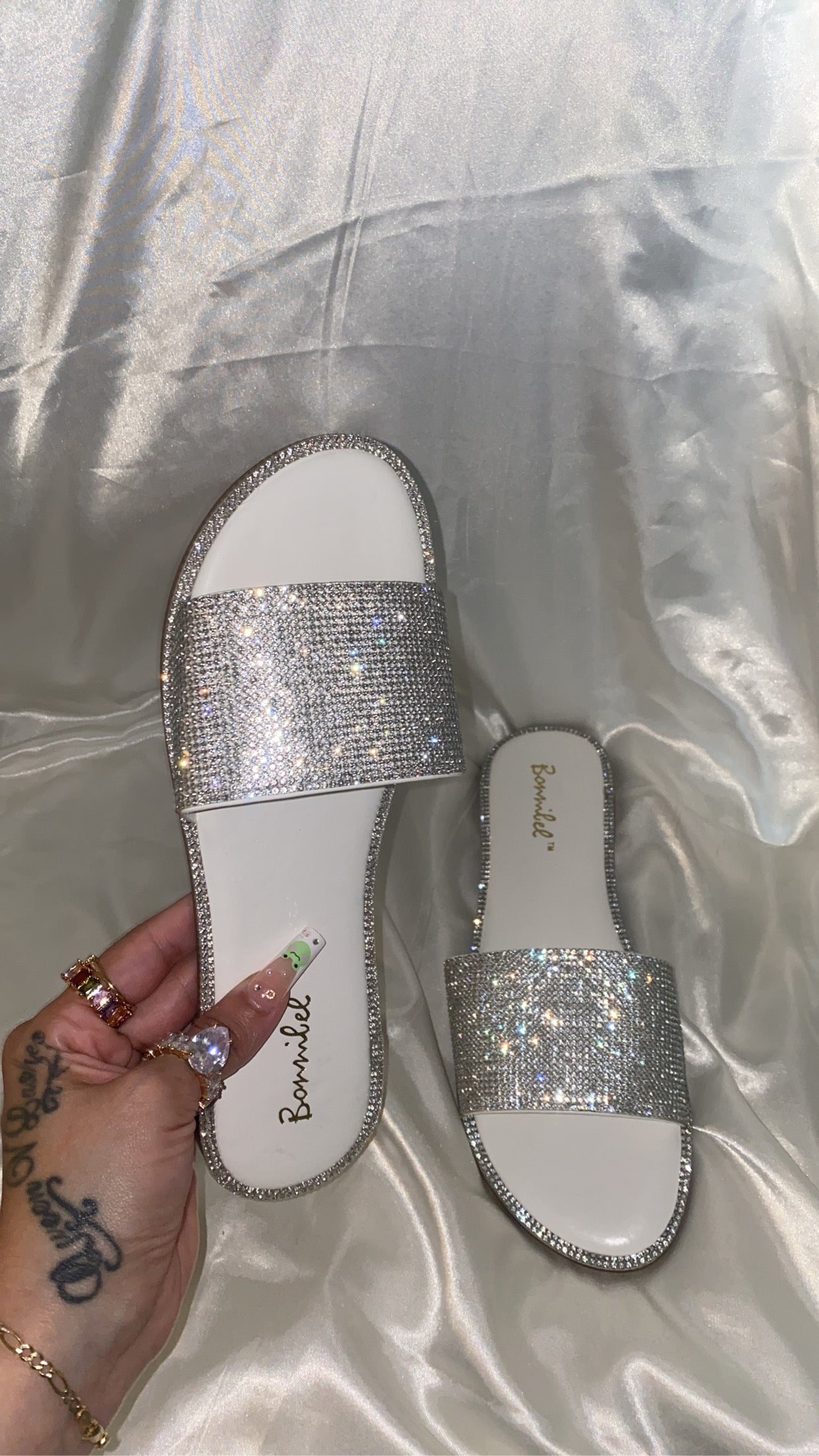 Karyzma Slip On RhineStone Sandal