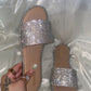 Karyzma Slip On RhineStone Sandal
