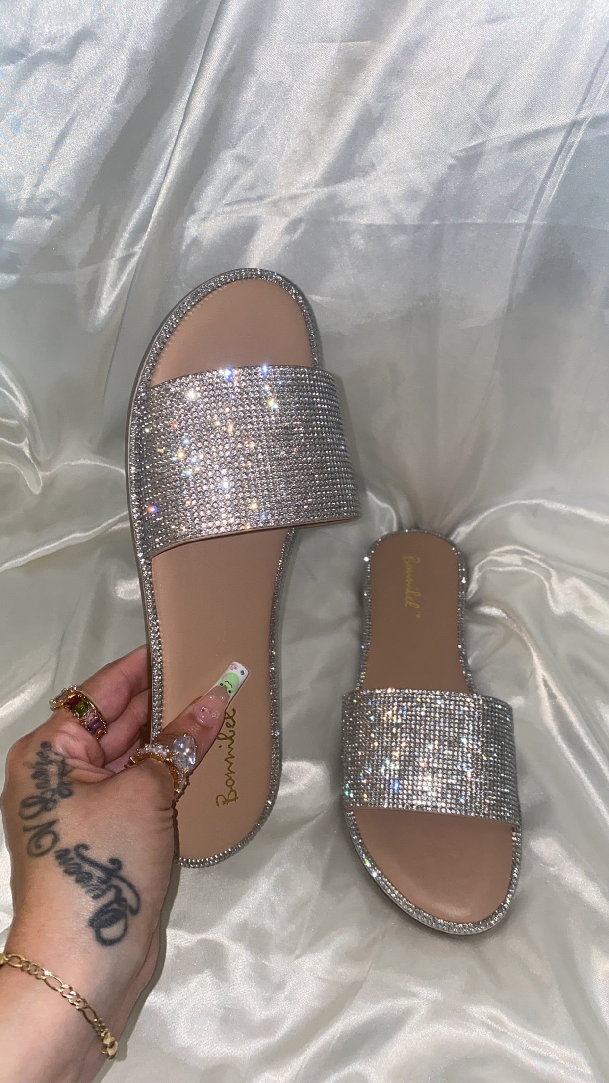 Karyzma Slip On RhineStone Sandal
